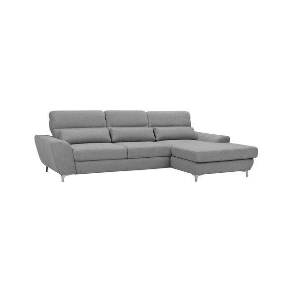 Šviesiai pilka "Windsor & Co Sofas Omega" sofa lova, dešinysis kampas-image-1