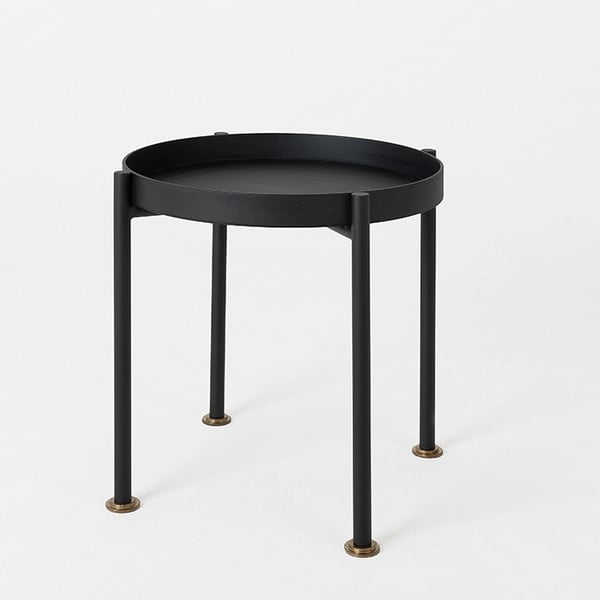 Juodas kavos staliukas Custom Form Hanna, ⌀ 40 cm