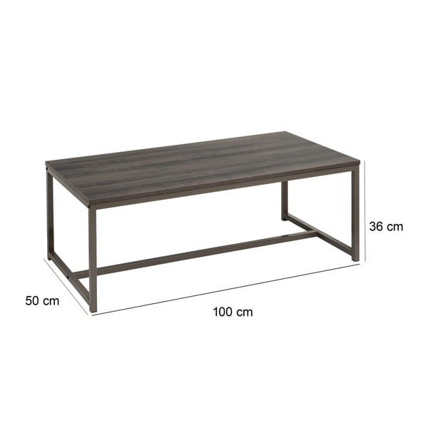 Kavos staliukas rudos spalvos 50x100 cm – Casa Selección-image-3