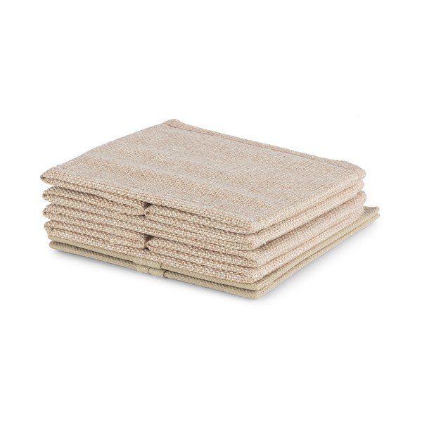 Smėlio spalvos iš tekstilės daiktadėžės 2 vnt. 14x12x12 cm Sandy – Compactor-image-4