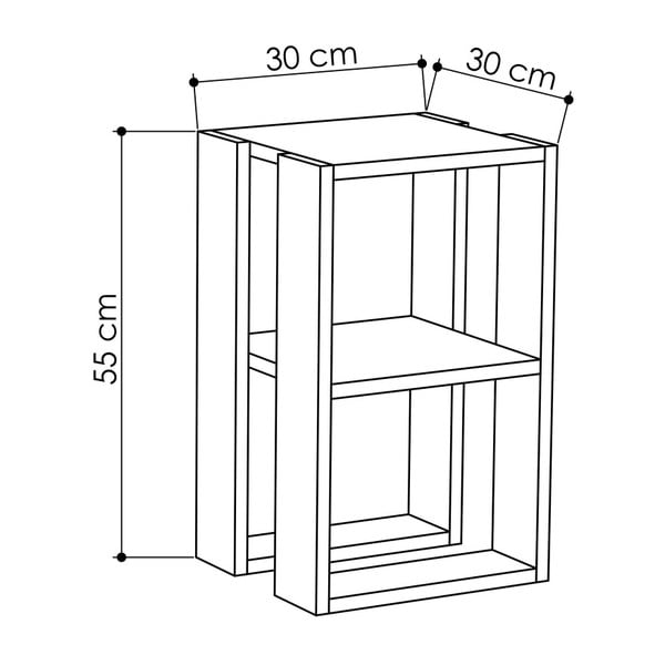 Baltas naktinis staliukas Lonie-image-2