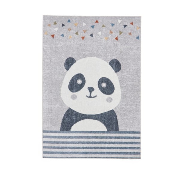 Vaikiškas kilimas šviesiai pilkos spalvos 120x170 cm Vida Kids Panda – Think Rugs