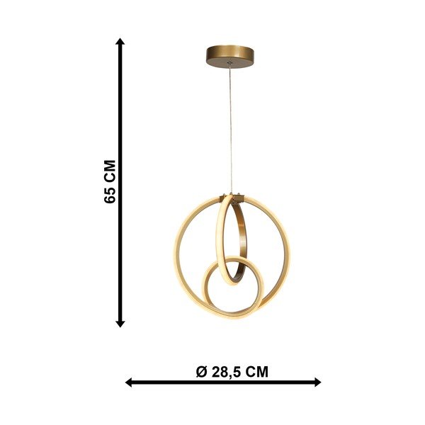 Bronzinės spalvos iš metalo kabantis šviestuvas LED ø 28,5 cm Neo – Squid Lighting-image-4