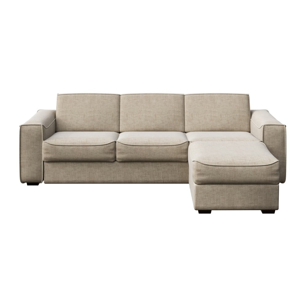 Kreminės spalvos sofa-lova su keičiamu gultuvu MESONICA Munro, 288 cm
