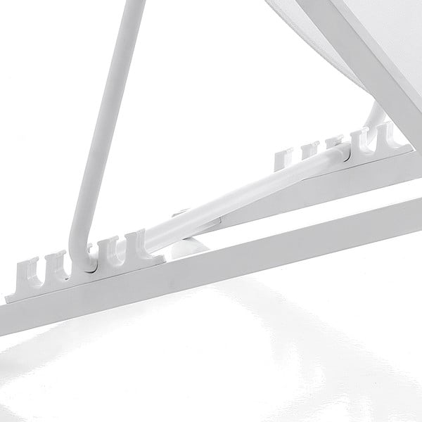 Metalinis sulankstomas sodo šezlongas baltos spalvos Milos – Tomasucci-image-3