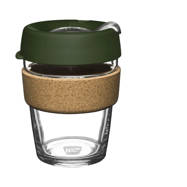 Kelioninis puodelis (ne termo) žalios spalvos 340 ml Brew Cork Pine M – KeepCup
