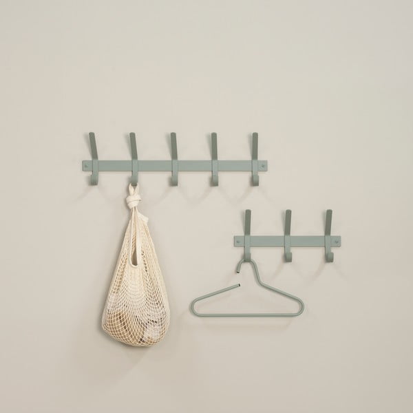 Pilkai žalios spalvos iš metalo sieninė lentyna 70 cm Dexter – Spinder Design-image-1