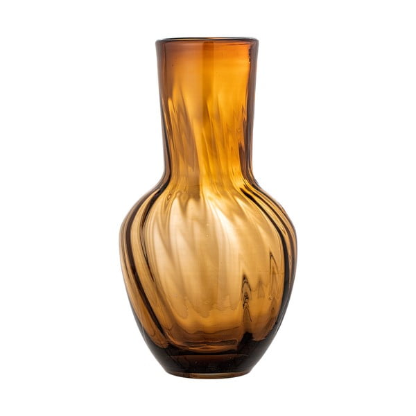 Iš stiklo  rankų darbo vaza rudos spalvos (aukštis 27 cm) Saiqa – Bloomingville