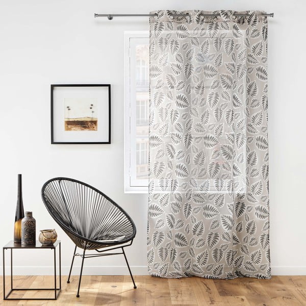Permatoma užuolaida juodos spalvos/smėlio spalvos 140x240 cm Alma – douceur d'intérieur-image-2