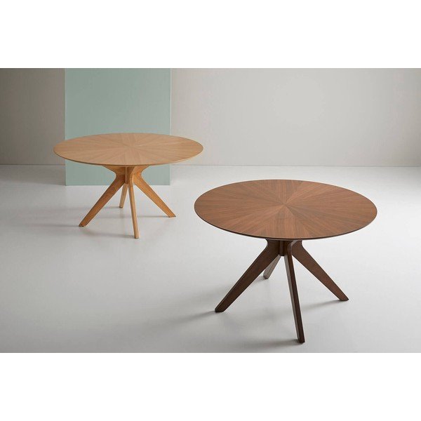 Valgomojo stalas su riešutmedžio dekoru sømcasa Carmel, ⌀ 120 cm-image-1