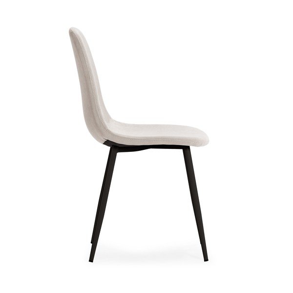 Kreminės spalvos iš audinio valgomojo kėdės 4 vnt. Minka – Marckeric-image-4