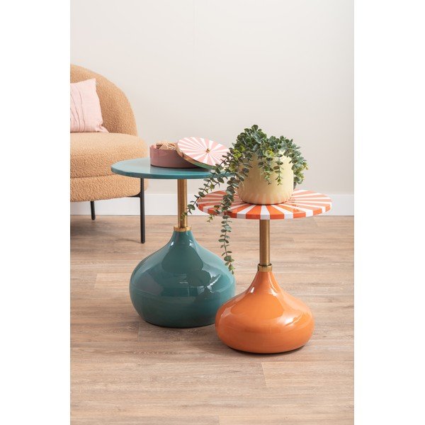 Iš metalo apvalios formos šoninis stalas ø 46 cm Kensi – Leitmotiv-image-2
