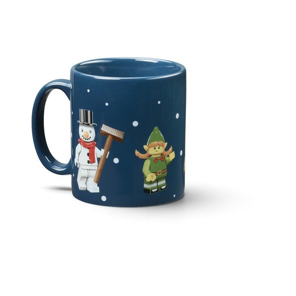 Tamsiai mėlynos spalvos iš keramikos vaikiškas puodelis 300 ml Christmas Minifigures – LEGO®-image-2