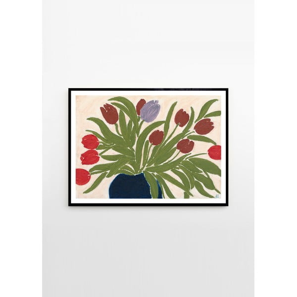 Plakatas 70x50 cm Tulips in a Blue Vase – Anine Cecilie Iversen – The Poster Club-image-4