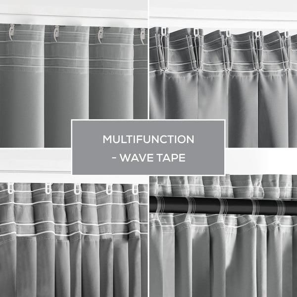 Pilkos spalvos pritemdymas (dalinis užtemimas) užuolaida 140x270 cm Kierra – Restilo-image-2