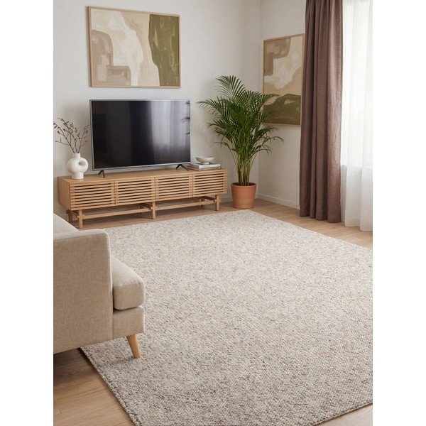 Skalbiamas kilimas pilkos spalvos/kreminės spalvos 120x170 cm Rocco Dark Cream – Elle Decoration-image-1