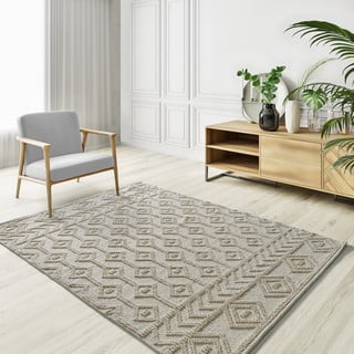Skalbiamas/rankų darbo iš perdirbtos medvilnės kilimas kreminės spalvos 60x90 cm Pamuk – Universal