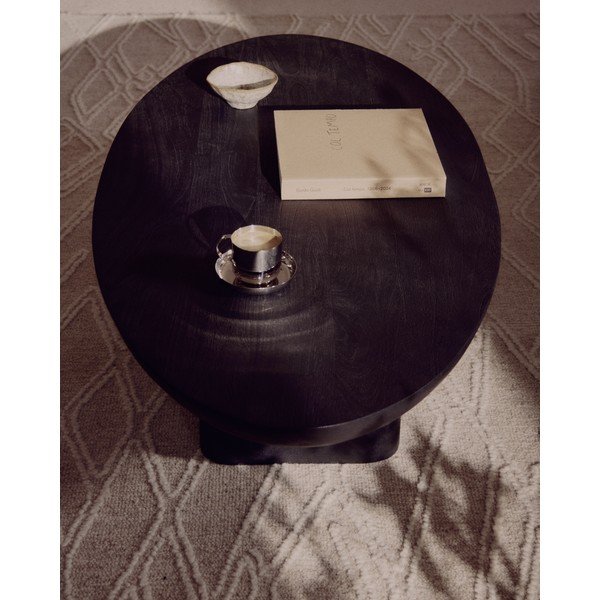 Iš akacijos masyvo apvalios formos šoninis stalas ø 50 cm Ovak – Kave Home-image-3