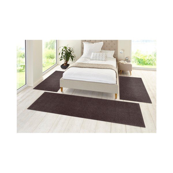 3 antracito pilkos spalvos kilimėlių rinkinys Hanse Home Pure-image-1