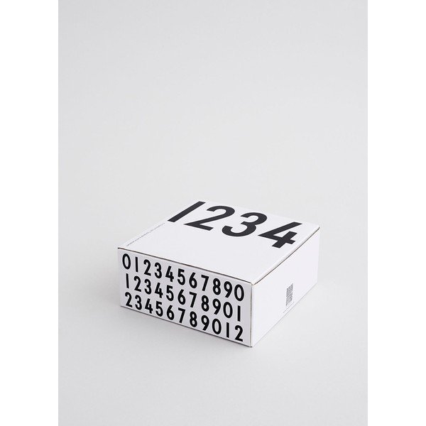 4 baltų porcelianinių puodelių rinkinys Mini - Design Letters-image-4