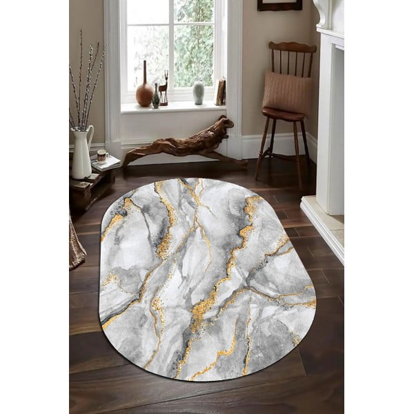 Pilkai auksinės spalvos kilimas 80x120 cm - Rizzoli-image-1