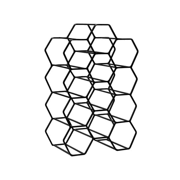 Juodas metalinis vyno stovas 12 butelių Salbris - Light & Living-image-4
