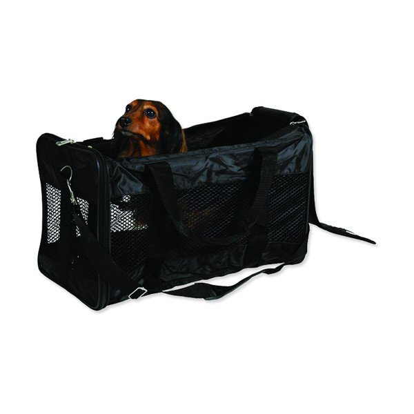 Juodos spalvos transportavimo krepšys visi augintiniai 27x46,5 cm Trixie – Plaček Pet Products-image-3