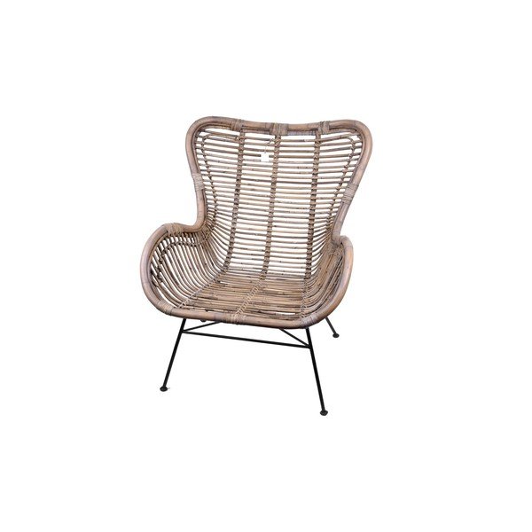 Natūralios spalvos sodo krėslas rotangas Rattan – Ego Dekor-image-2