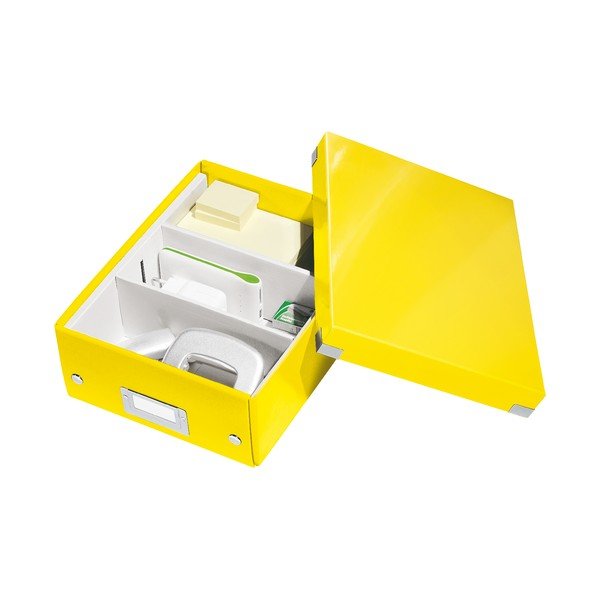 Geltonos spalvos dėžutė su organizatoriumi Click&Store - Leitz-image-4