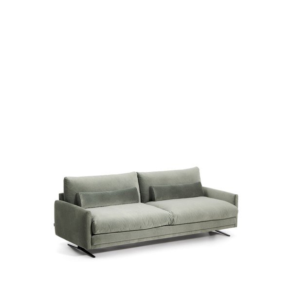 Žalios spalvos sofa iš velveto 240 cm Veliro – Kave Home-image-2