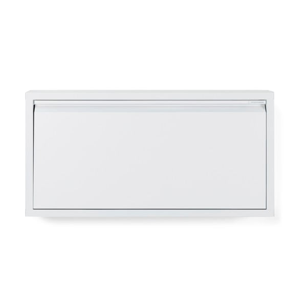 Baltos spalvos iš metalo atlenkiama spintelė batams 75x37,5x12,5 cm Billy – Spinder Design-image-3