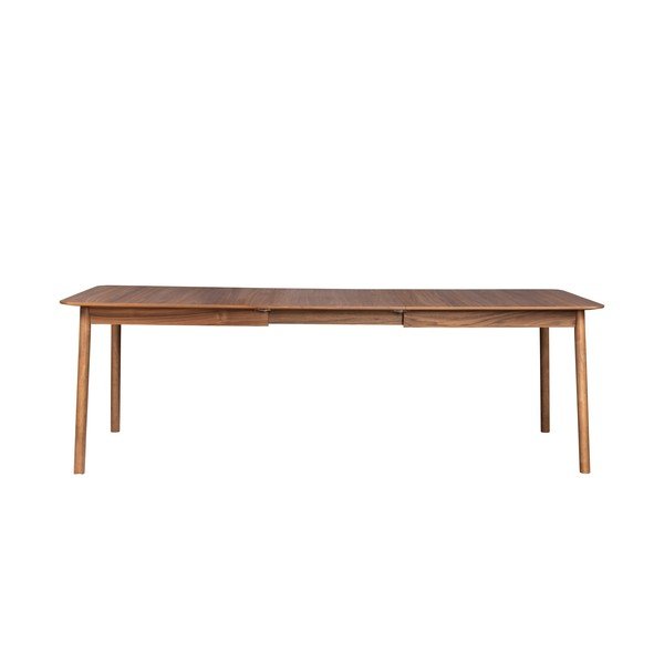 Prailginamas valgomojo stalas su riešutmedžio dekoro stalviršiu 90x180 cm Glimps – Zuiver