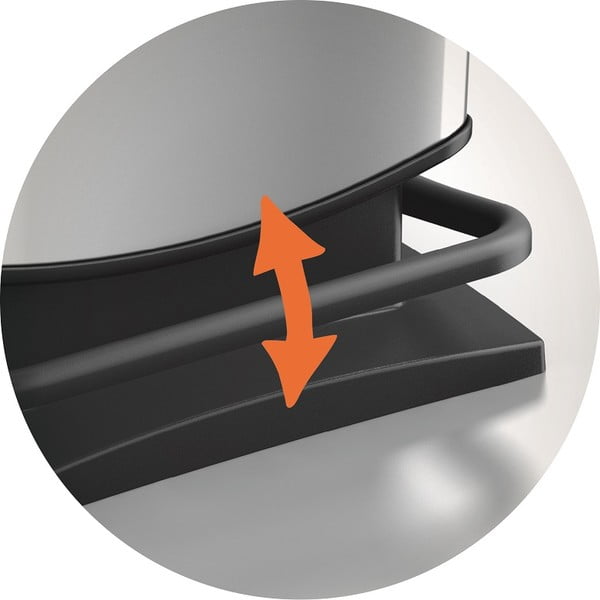 40 l juoda šiukšliadėžė su pedalais, pagaminta iš perdirbto plastiko Paso - Rotho-image-2