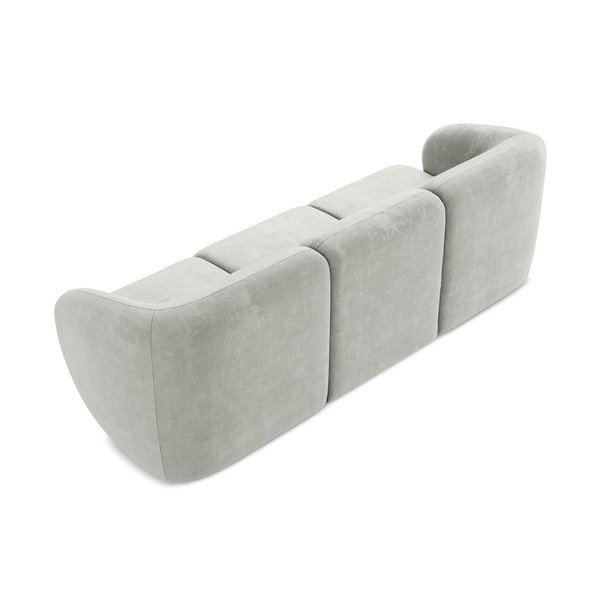 Šviesiai pilkos spalvos sofa iš šenilinio audinio 244 cm Lani – Makamii-image-3
