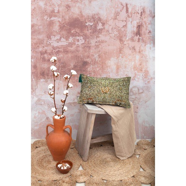 Garstyčių geltonos spalvos pagalvės užvalkalas su linu Tierra Bella Honeysuckle, 50 x 35 cm-image-1