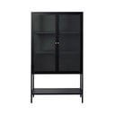 Vitrina iš metalo juodos spalvos 88x132 cm Carmel – Unique Furniture