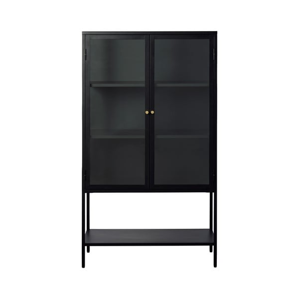 Iš metalo vitrina juodos spalvos 90x160 cm Carmel – Unique Furniture