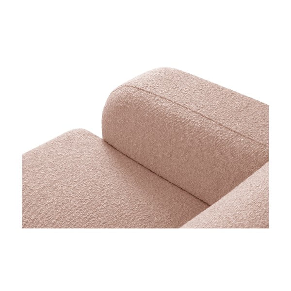 Kampinė sofa rožinės spalvos iš boucle (su dešiniuoju kampu) Molino – Micadoni Home-image-4