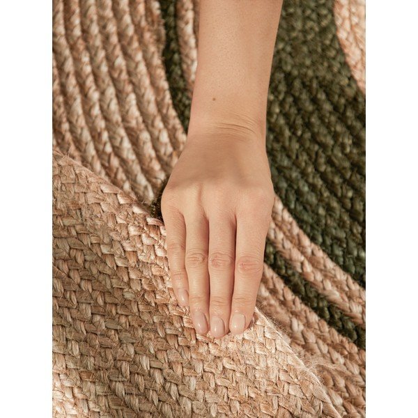 Rankų darbo natūralios spalvos iš džiuto apvalios formos kilimas ø 150 cm Basil – Hanse Home-image-3