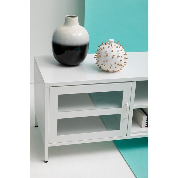 Baltos spalvos iš plieno TV spintelė 150x50x45 cm Acier – Premier Housewares-image-2