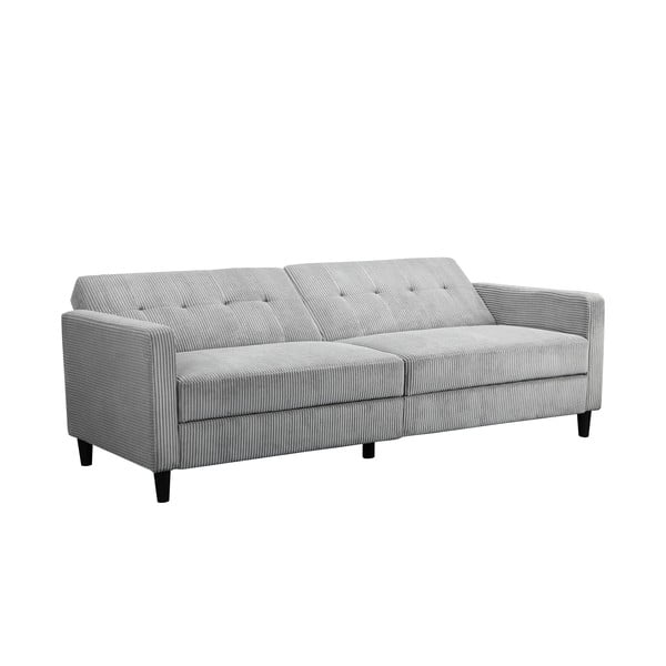 Iš kordinio velveto sulankstoma sofa šviesiai pilkos spalvos 82 cm Hartford – Støraa-image-2