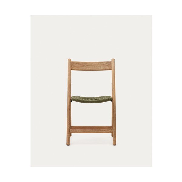 Medžio masyvo sodo kėdė žalios spalvos/natūralios spalvos Dandara – Kave Home-image-4