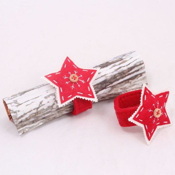 2 raudonų žvaigždės formos servetėlių laikiklių rinkinys Dakls