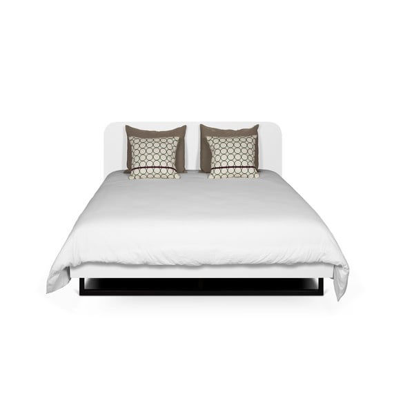 Balta dvigulė lova su grotelėmis 180x200 cm Mara - TemaHome