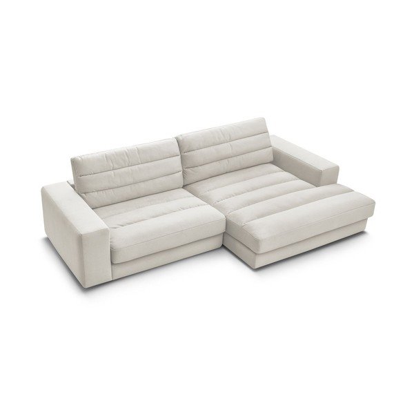 Smėlio spalvos kampinė sofa iš velveto (su dešiniuoju kampu/su gultu) Sierra – Bobochic Paris-image-3