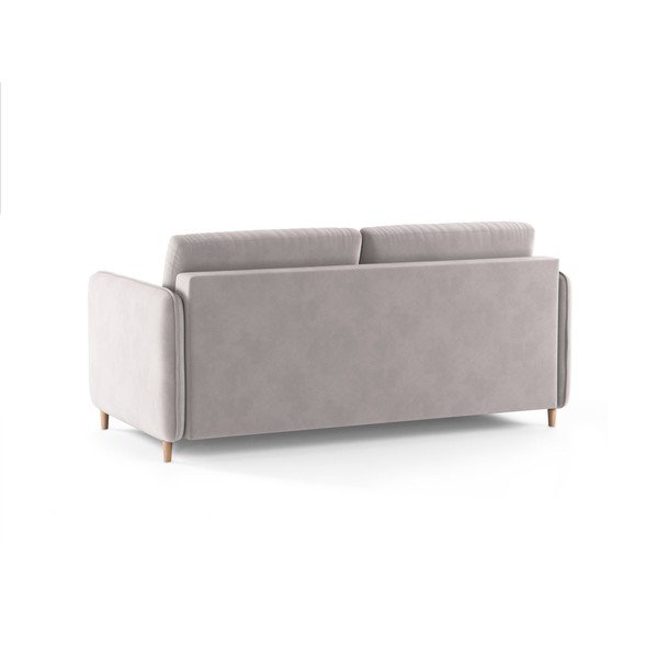 Šviesiai rožinės spalvos sofa miegojimui iš velveto 184 cm – Micadoni -image-3