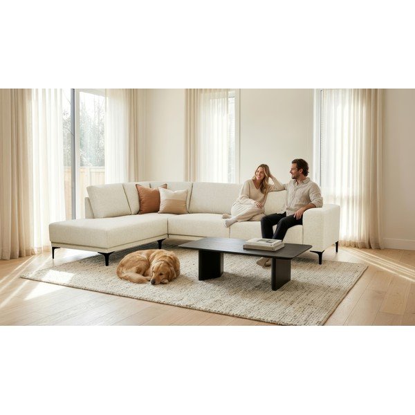 Kampinė sofa smėlio spalvos (su kairiuoju kampu) Chile – Scandic-image-1