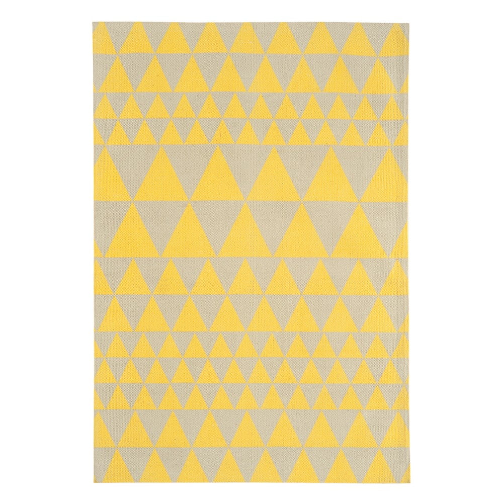 Geltonas kilimas Azijos kilimai Trikampiai, 160 x 230 cm