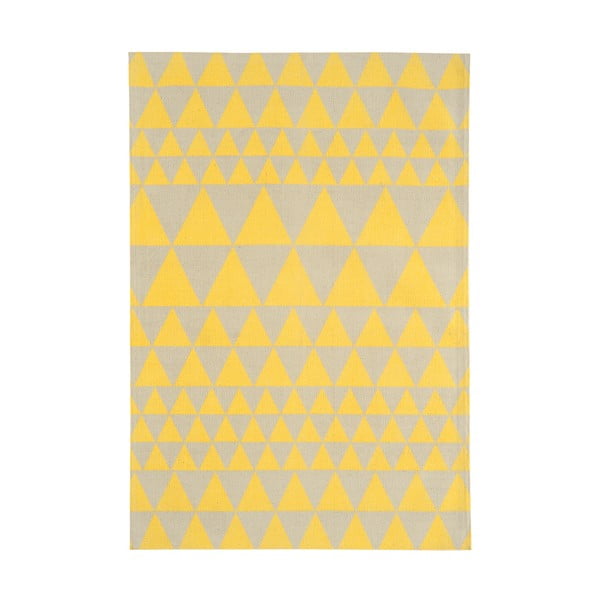 Geltonas kilimas Azijos kilimai Trikampiai, 160 x 230 cm