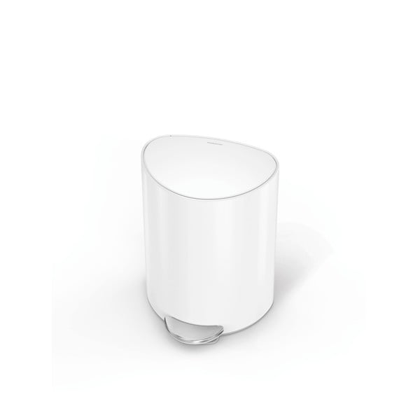 Iš metalo šiukšliadėžė baltos spalvos su pedalu 6 l – simplehuman-image-3